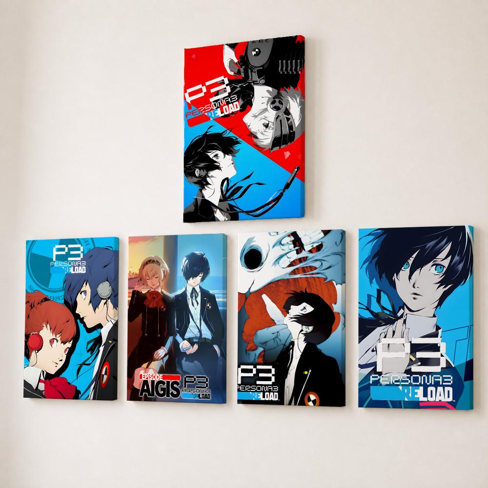 Canvas Wrap Ready - Videospiel P-Persona 3 Gemälde Kalligraphie HD