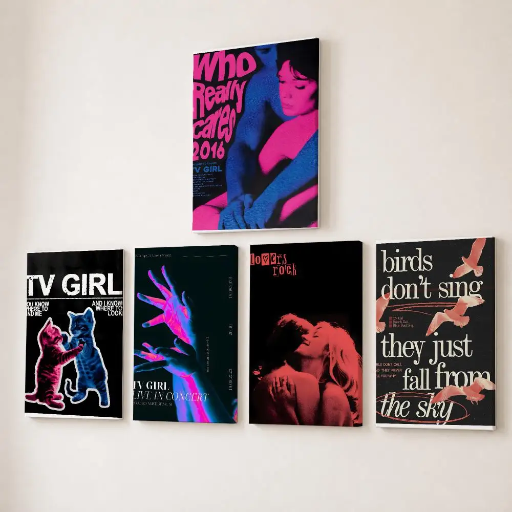 Canvas Wrap Ready - Musikband TV G-Girl Gemälde Kalligraphie HD