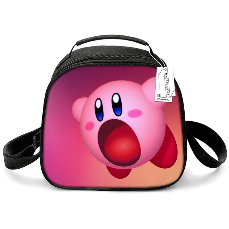 Tote Bag Sublimation - Kirby Game Isolierte Lunchtasche mit niedlichem