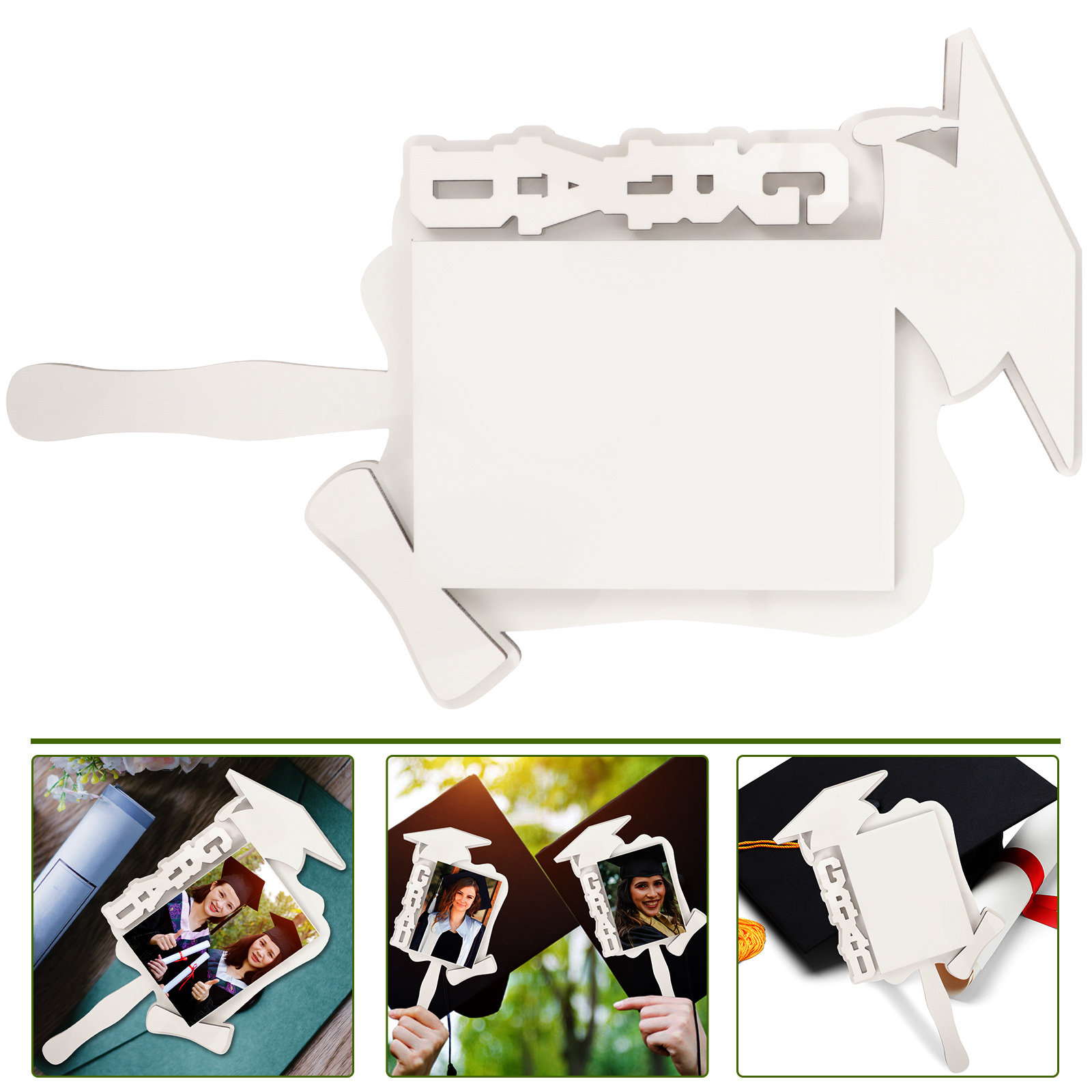 Hat Sublimation Blank - Abschluss-Sublimations-Fotorahmen, DIY-Wärmeübertragungs-Bilderrahmen für Mützen- und Hut-Thema,