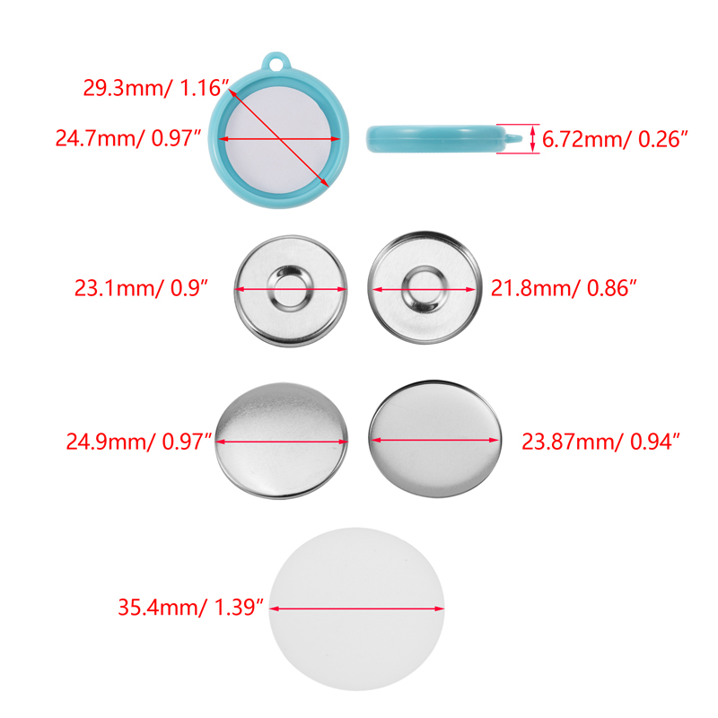 50 Stück/Set DIY Doppelseitige – Button Badge Blank Bewertung und Preis