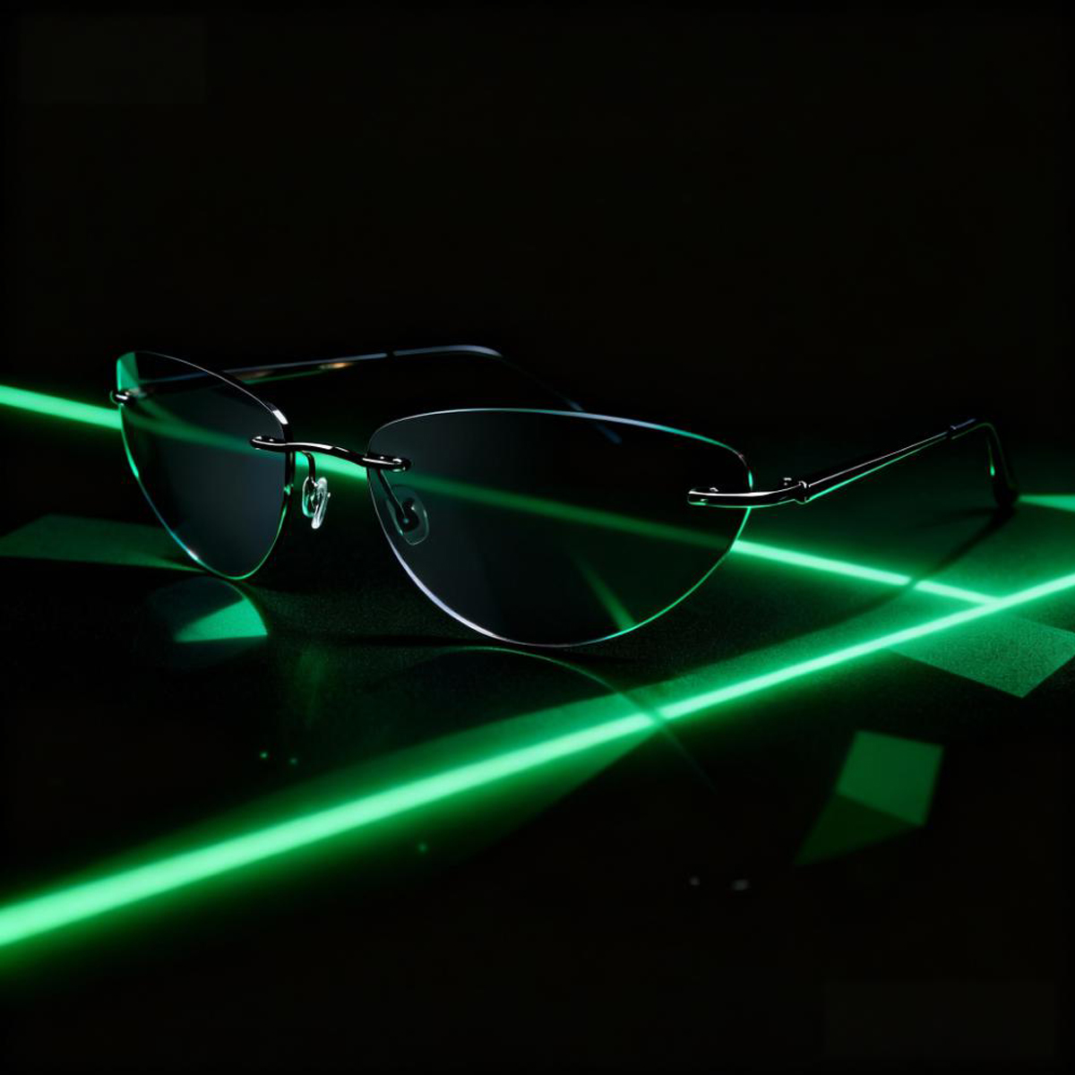 Modische randlose Sonnenbrille – Metal Photo Panel Bewertung und Preis