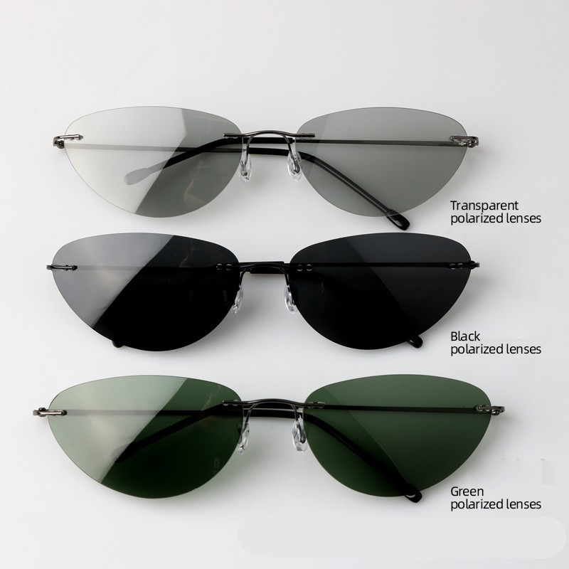 Modische randlose Sonnenbrille – Metal Photo Panel Bewertung und Preis